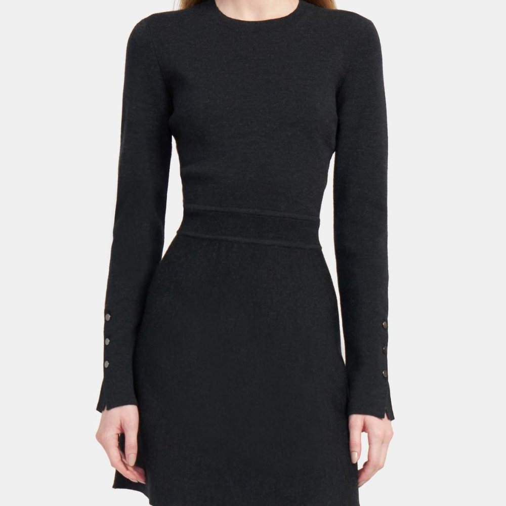 Theory Charcoal Gray Wool Dress